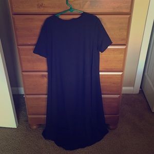 Dovetail Neck Short Sleeve Dress