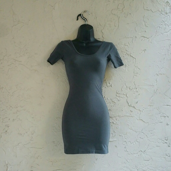American Apparel Double U Neck Jersey Dress