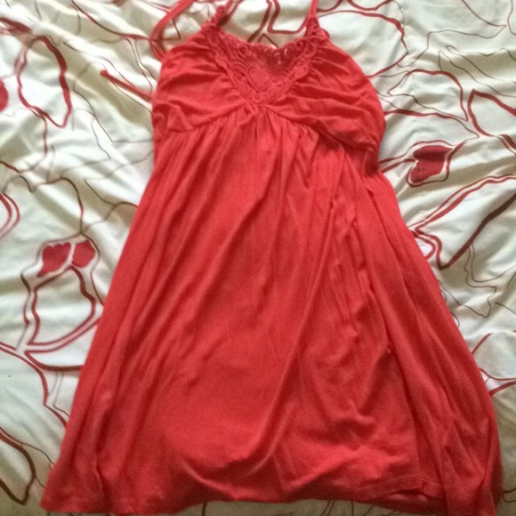 Coral summer dress forever 21