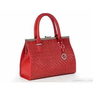Leonardo Il Genio Isabela Lizard Print Leather bag