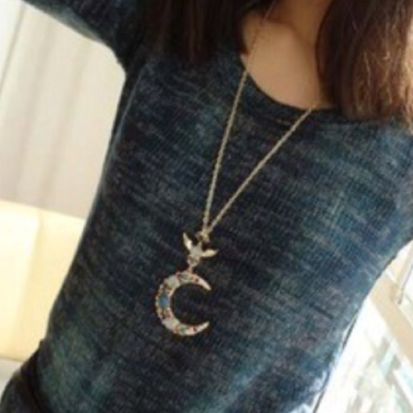 Jewelry - Crystal moon boho necklace
