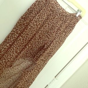 Hi-Lo cheetah skirt