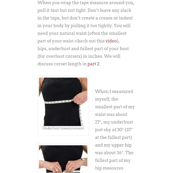 How to measure yourself for corset - Picture 1 of 3