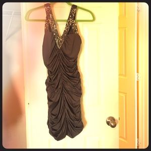 A party cocktail dress .