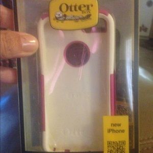 Pink and white Otter box Commuter