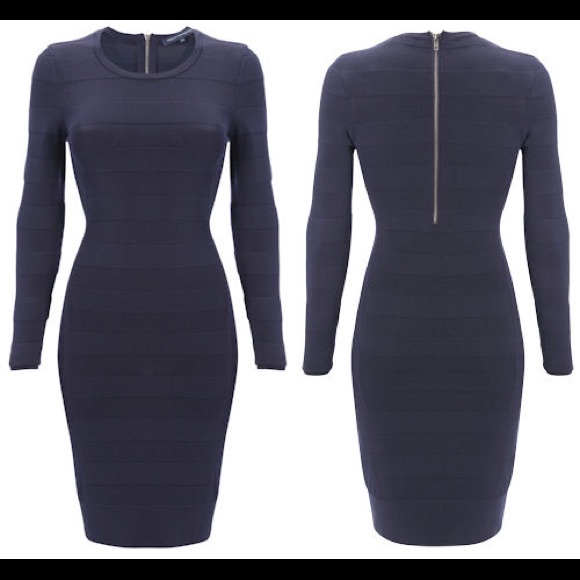 French Connection NEVER WORN navy bondage dress.