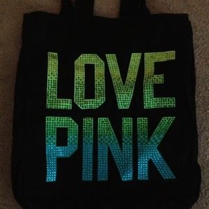 Large bling Pink tote