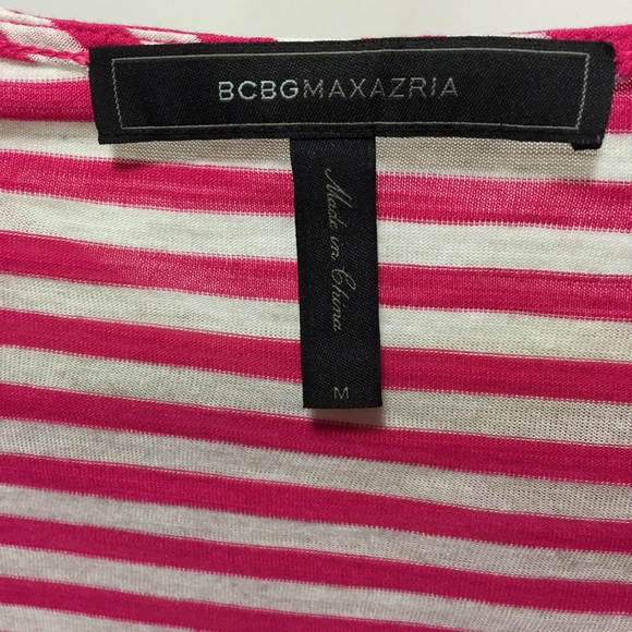 BCBG MAXAZRIA casual long sleeved striped top