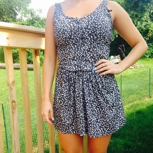 Black floral romper. New with tags!