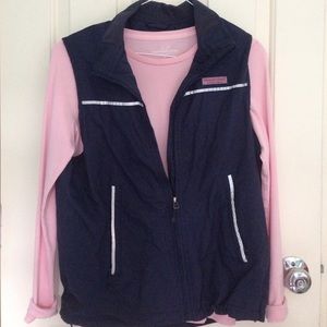 Vineyard Vines Navy Fleece-Lined Vest