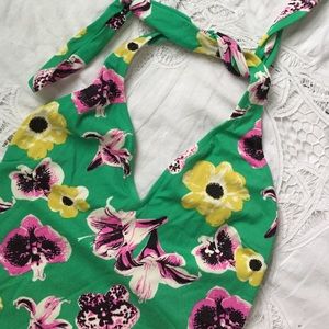 J. Crew Floral Print One Piece Swimsuit