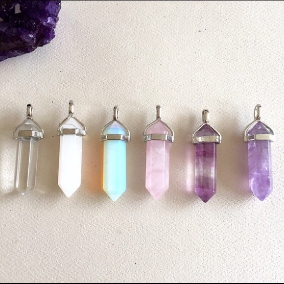 Quartz Crystal Chakra on stamped .925 silver chain