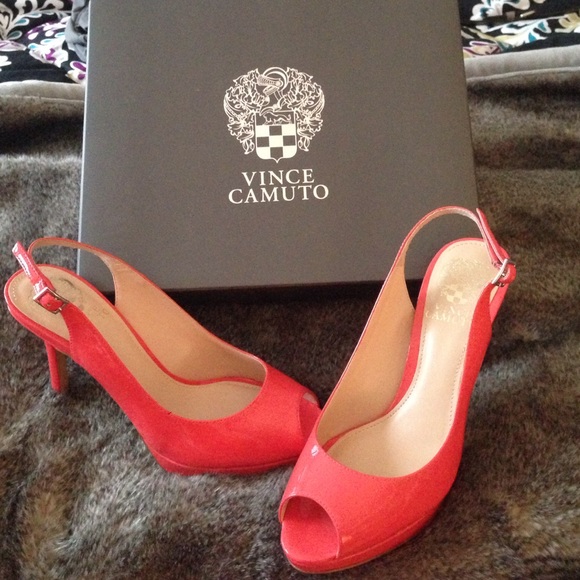 Vince Camuto patent leather heel