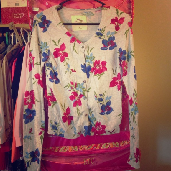 Floral print cardigan