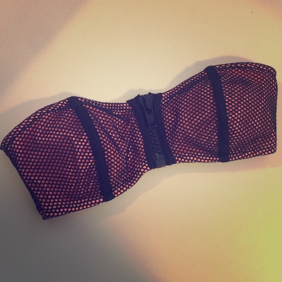 H&M zipper staples bathing suit top