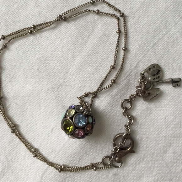 Fossil Multicolor Disco Ball Necklace