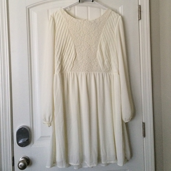 Off-white, long sleeve dress