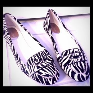 Calvin Klein Zebra print Flats