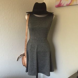 H&M heather gray backless dress