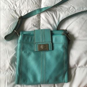 Tignanello teal satchel with front compartment!