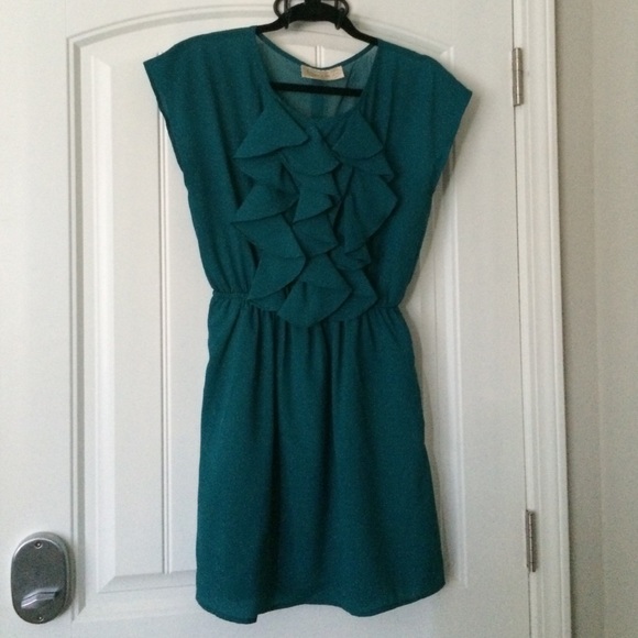 Francesca's dark turquoise dress