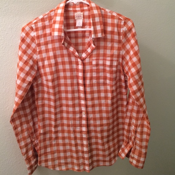 J. Crew Gingham Button Up