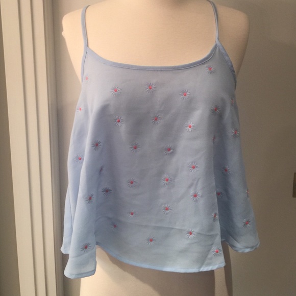 Blue daisy crop top - Picture 1 of 4