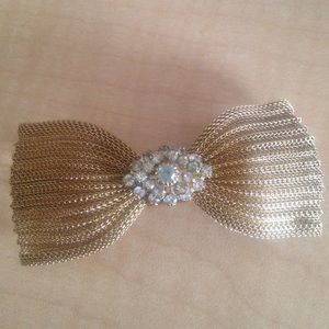Gold Hair Bow