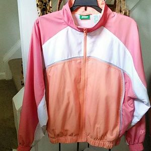 NEON Pink, Orange & White 80's Prince Windbreaker