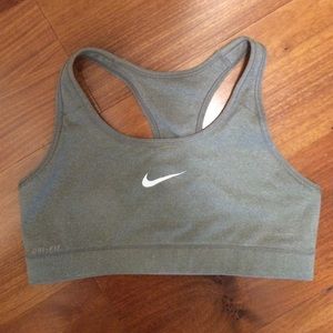 Gray Nike pro sports bra
