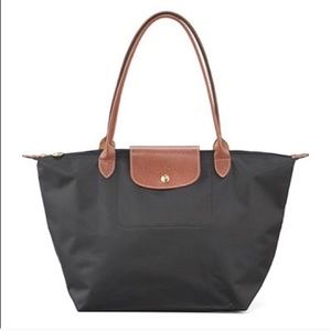 Longchamp Le Pliage Black Medium Shoulder Tote