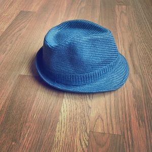 Blue straw hat