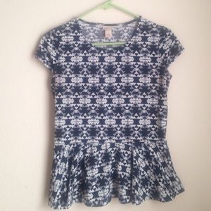 Aztec Peplum Top