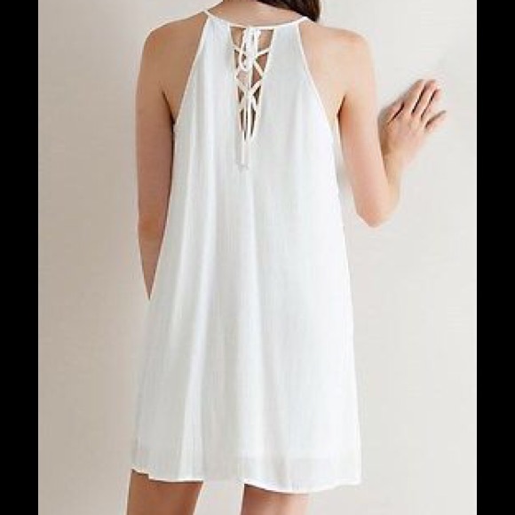 Bohemian Boho Crochet Lace Halter Dress - Picture 2 of 2