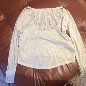 Nasty Gal backless long sleeve shirt