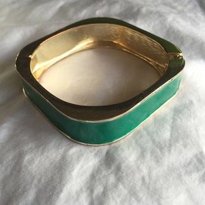 Green enamel bracelet