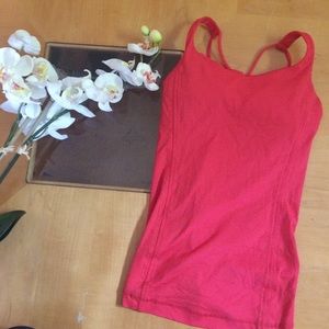 RED LULULEMON tank