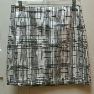 Grid A-line skirt