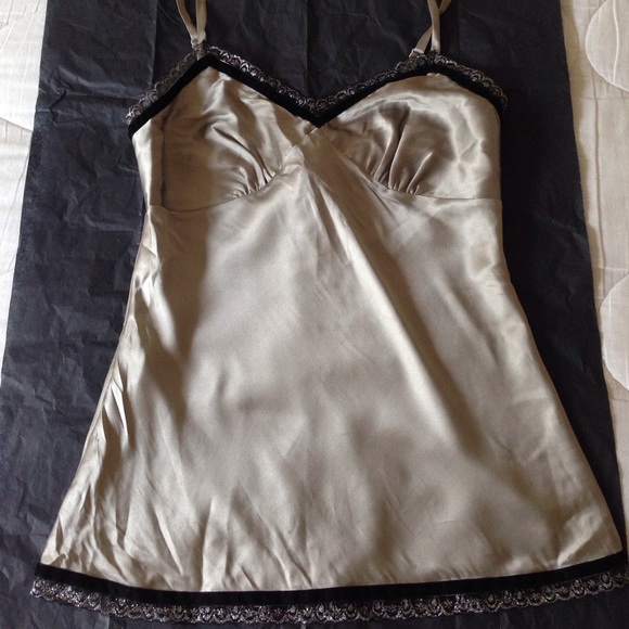 Silk cami steel gray