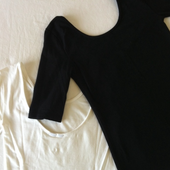 2 ballet inspired fitted cotton tshirts