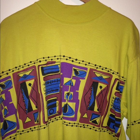 Tops - Long sleeve 80's inspired shirt.