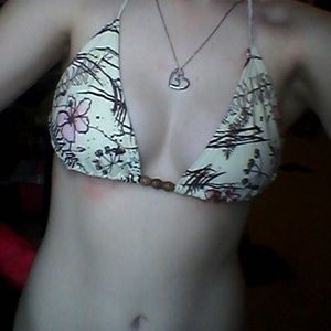Hawaiian printed bikini top