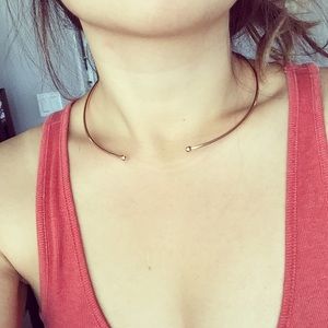• rosegold choker necklace •