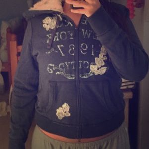 Aeropostale fur sweatshirt