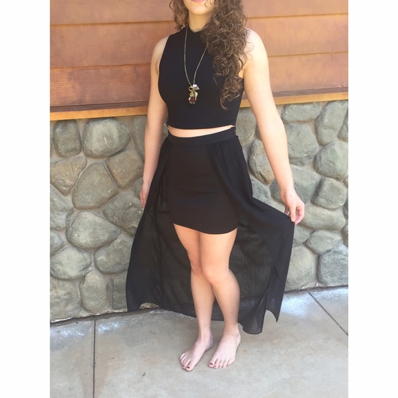 Black Mermaid/Slit Style Skirt
