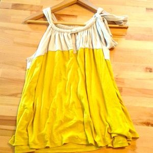 Yellow and gray tank top