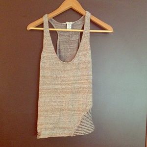 Brown, knit tank top