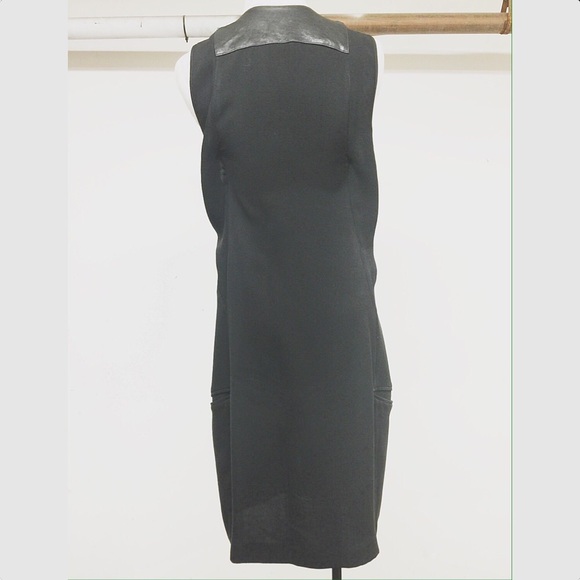 OHNE TITEL BLACK DRESS WITH LEATHER ACCENTS S - Picture 4 of 5