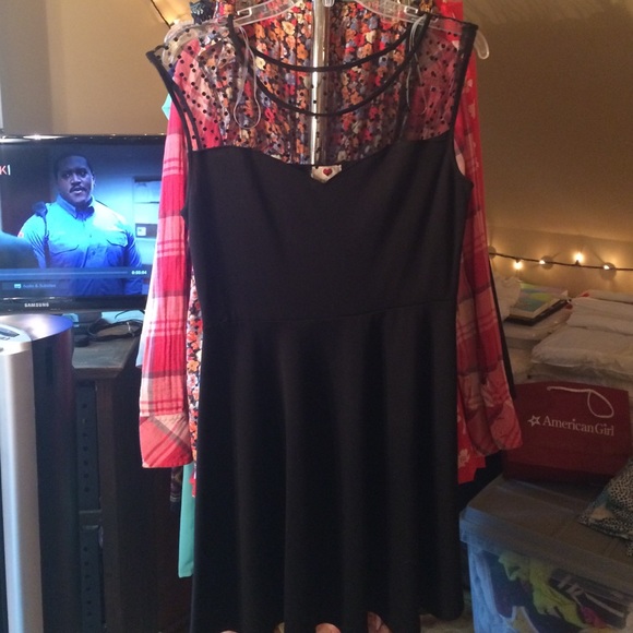 Black knit dress