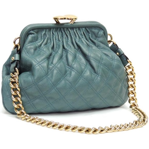 Marc Jacobs Stam Quilted Shoulder Bag in Teal